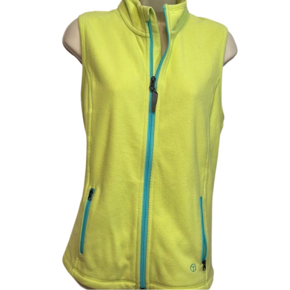 NWT Talbots Yellow Fleece Zip Vest